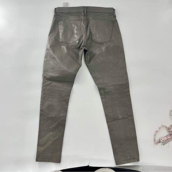 Banana Republic brown coated jeans Faux front pockets Size 27 - Picture 11 of 13